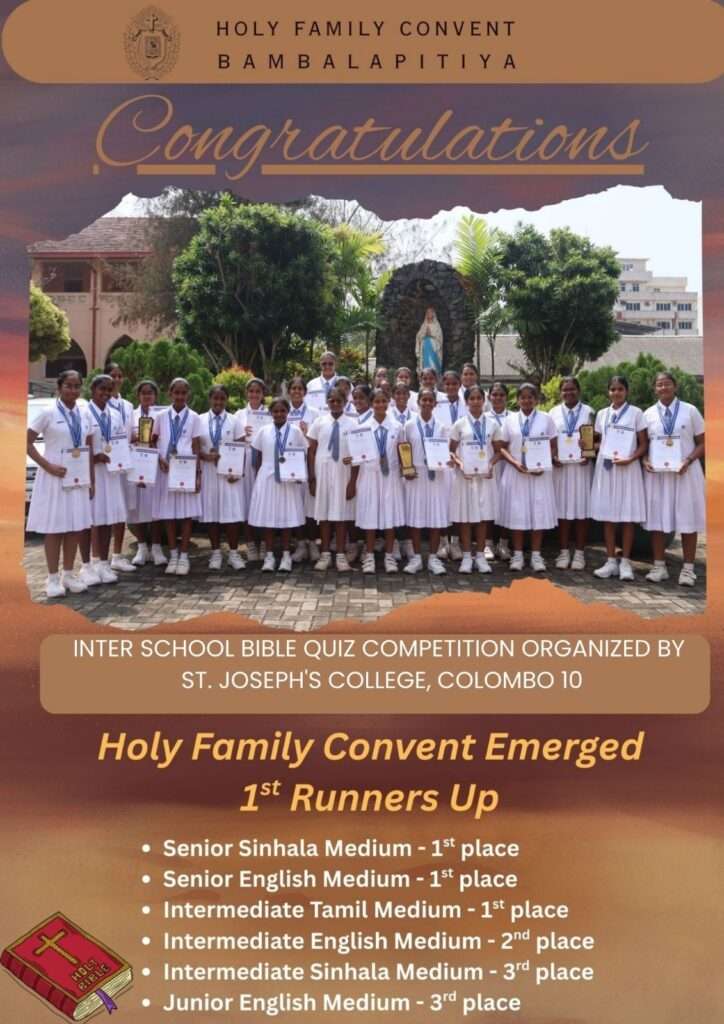 Glorious Achievement at the Inter School Bible Quiz Competition 2026