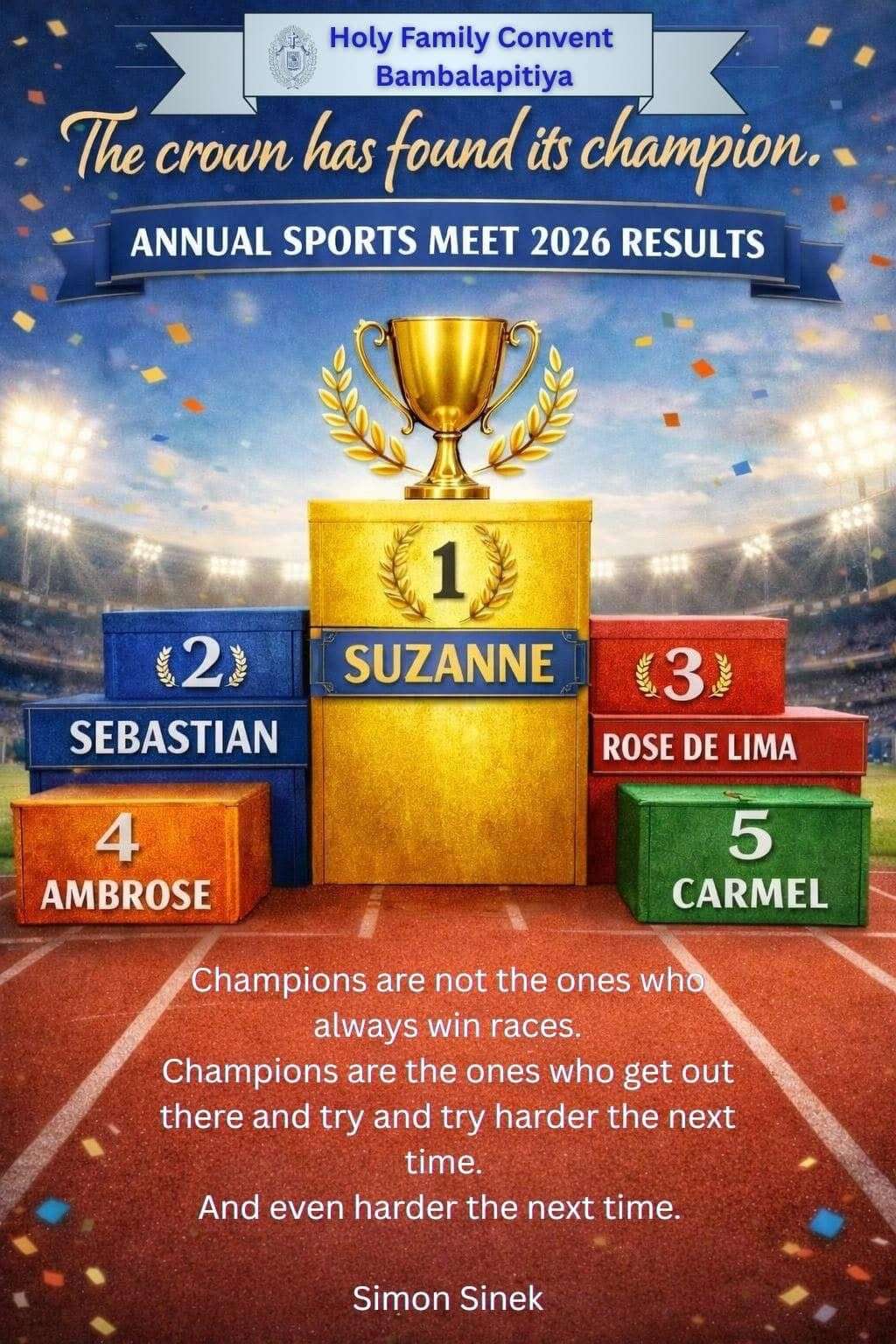 Suzanne Retains the Crown; Sebastian Makes a Historic Comeback as 1st Runners-Up