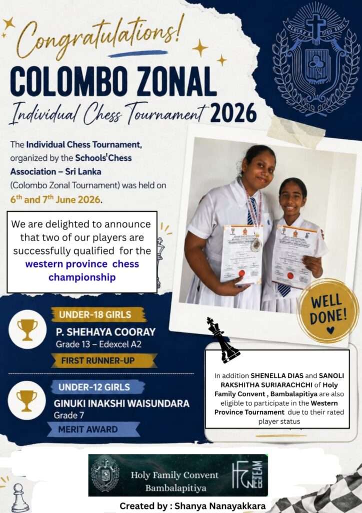 Achievement at the Colombo Zonal Individual Chess Tournament 2026